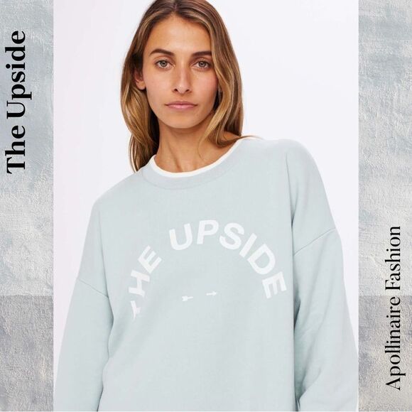 The Upside Austin Crew Neck in Light Blue Sweatshirt Medium New - Picture 5 of 8
